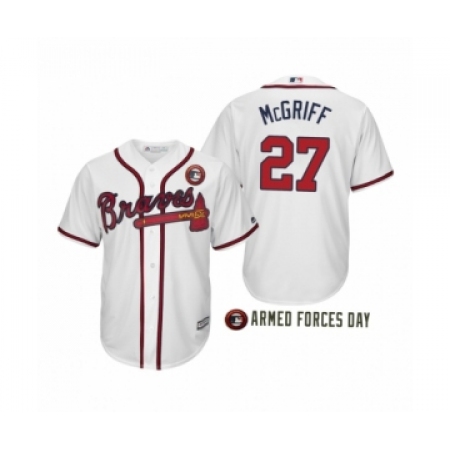 Women 2019 Armed Forces Day Fred McGriff #27 Atlanta Braves White Jersey