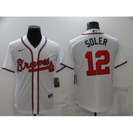 Men's Atlanta Braves #12 Jorge Soler White Nike MLB Jersey