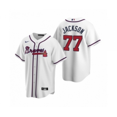 Women Atlanta Braves #77 Luke Jackson Nike White 2020 Replica Home Jersey